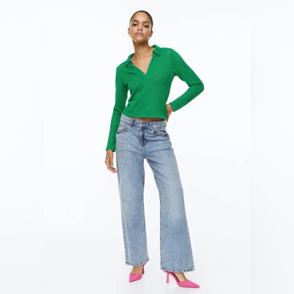 Collared Jersey Long Sleeve Top - Picture 5 of 7